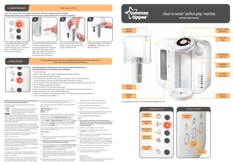 Tommee Tippee Closer to Nature Black Perfect Prep Machine Instruction