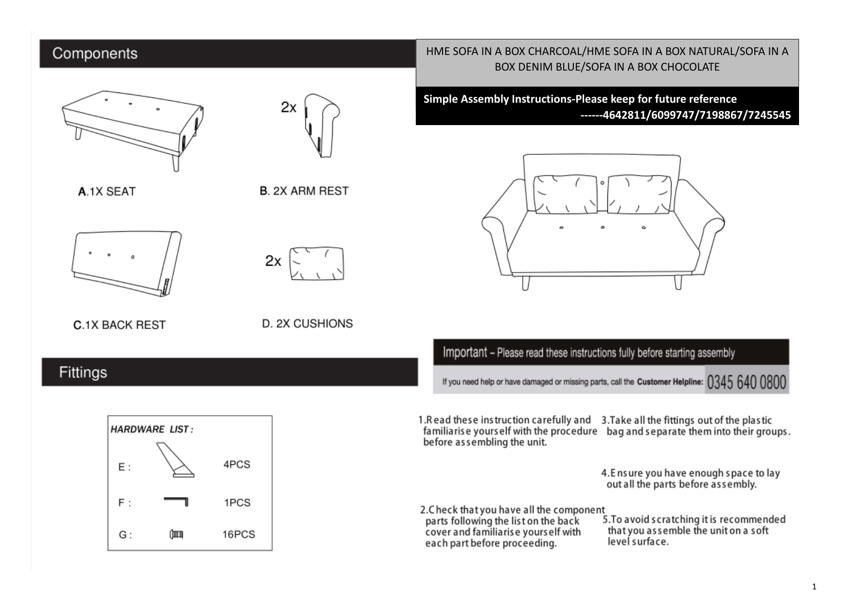 Argos Sofa In A Box Instructions Baci Living Room