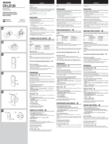 Mode d'emploi Aiwa HST-250BT (Français - 2 des pages