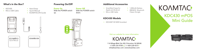 KOAMTAC KDC430 User manual | Manualzz