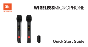 JBL Wireless Microphone Set Microphones Quick Start Guide | Manualzz