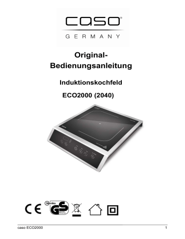 Caso ECO 2000 Owner Manual | Manualzz