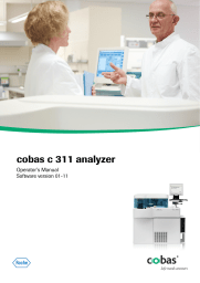 Roche cobas c 311 - Operator's manual, quick guide, Reference guide