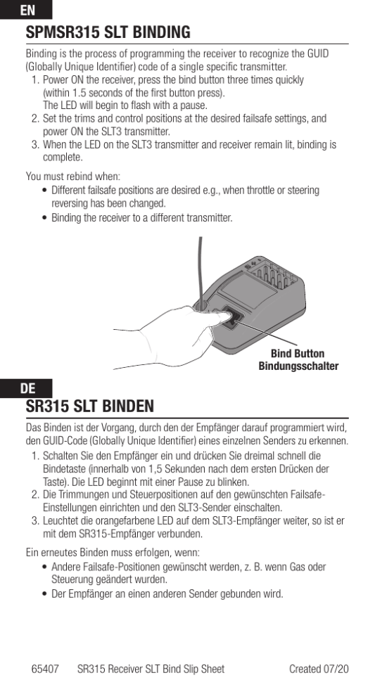 Spektrum SPMSR315, SPMSLT300, SPM5115C, SPM2340 Instructions | Manualzz