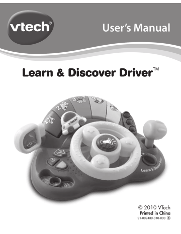 VTech Learn & Discover Driver User Manual | Manualzz