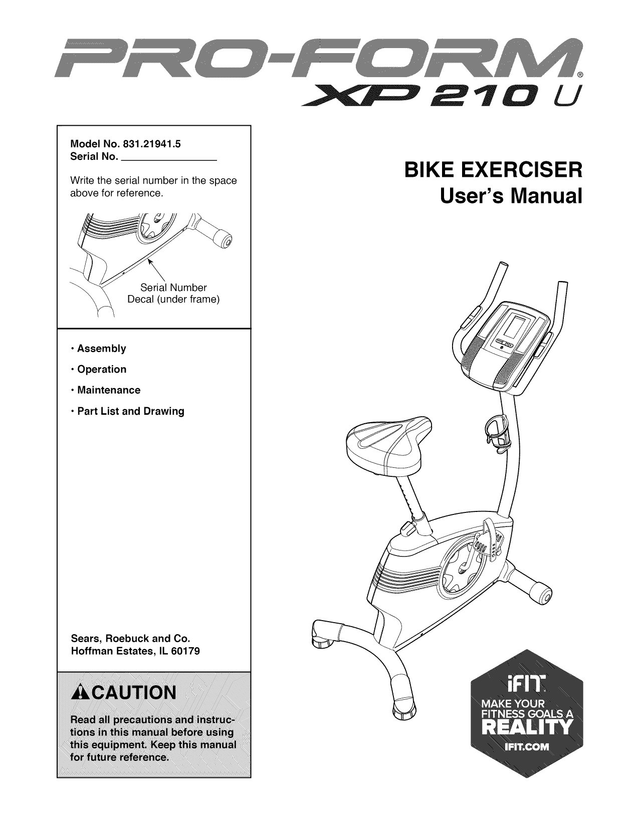 Proform xp 210 u manual new arrivals