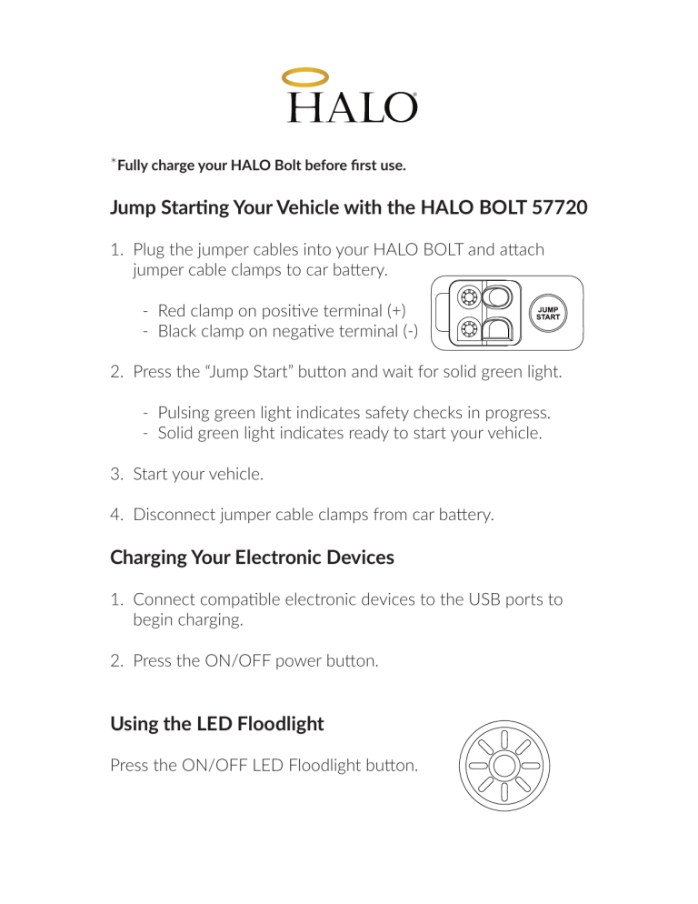 halo bolt jump start not working