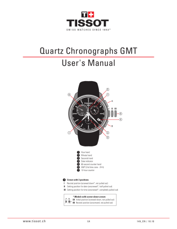 Tissot GMT User Manual Manualzz