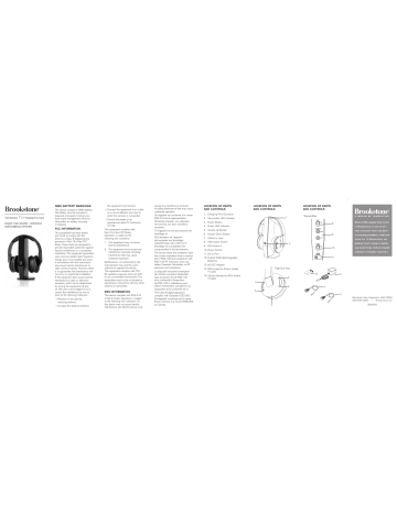 Brookstone Wireless TV Headphones Start Manual Manualzz