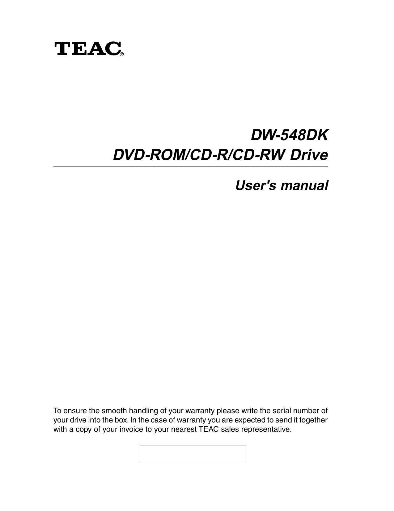 TEAC DW-26DK User manual  Manualzz