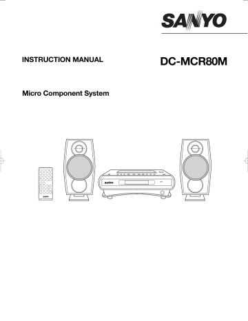 Sanyo DC-MCR80M Instruction Manual | Manualzz