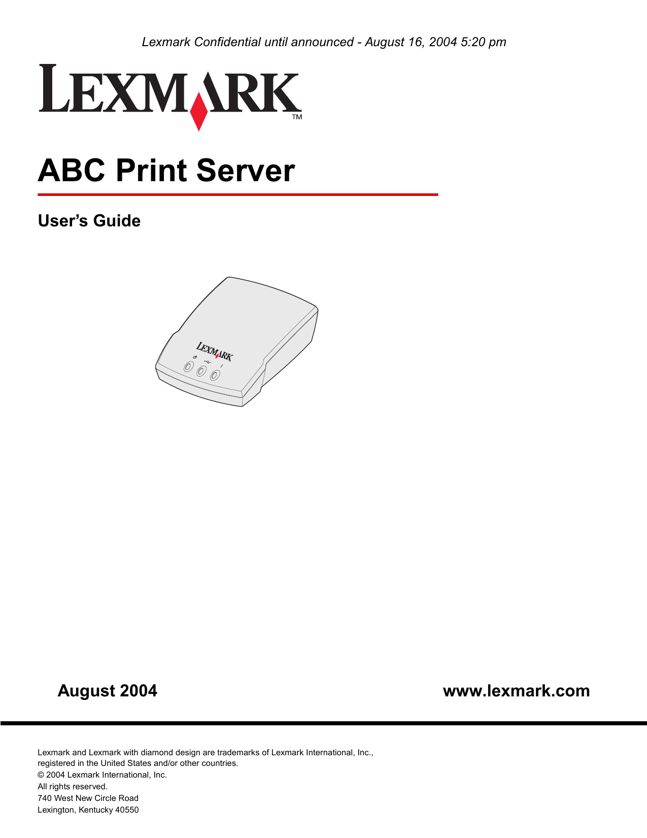 Lexmark N4000e Print Server Usb User Manual Manualzz