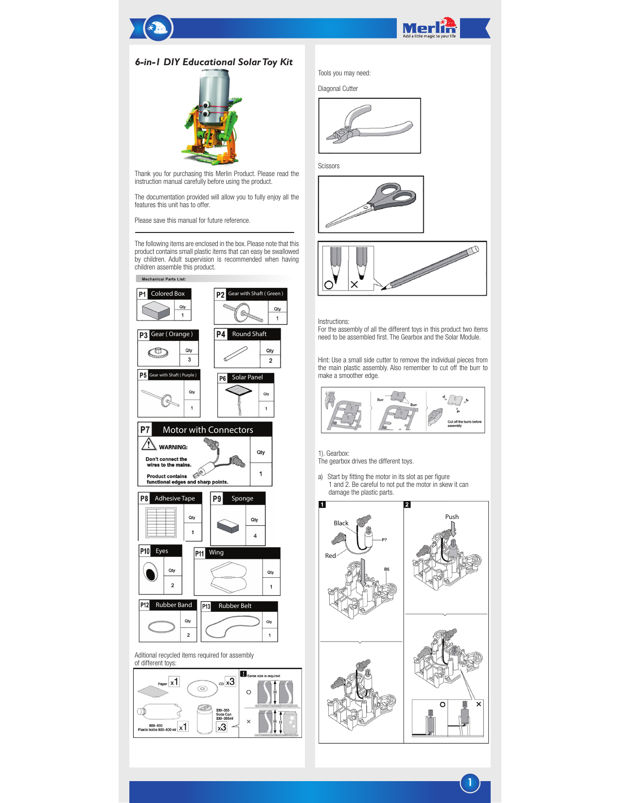 6 in 1 solar kit instructions pdf