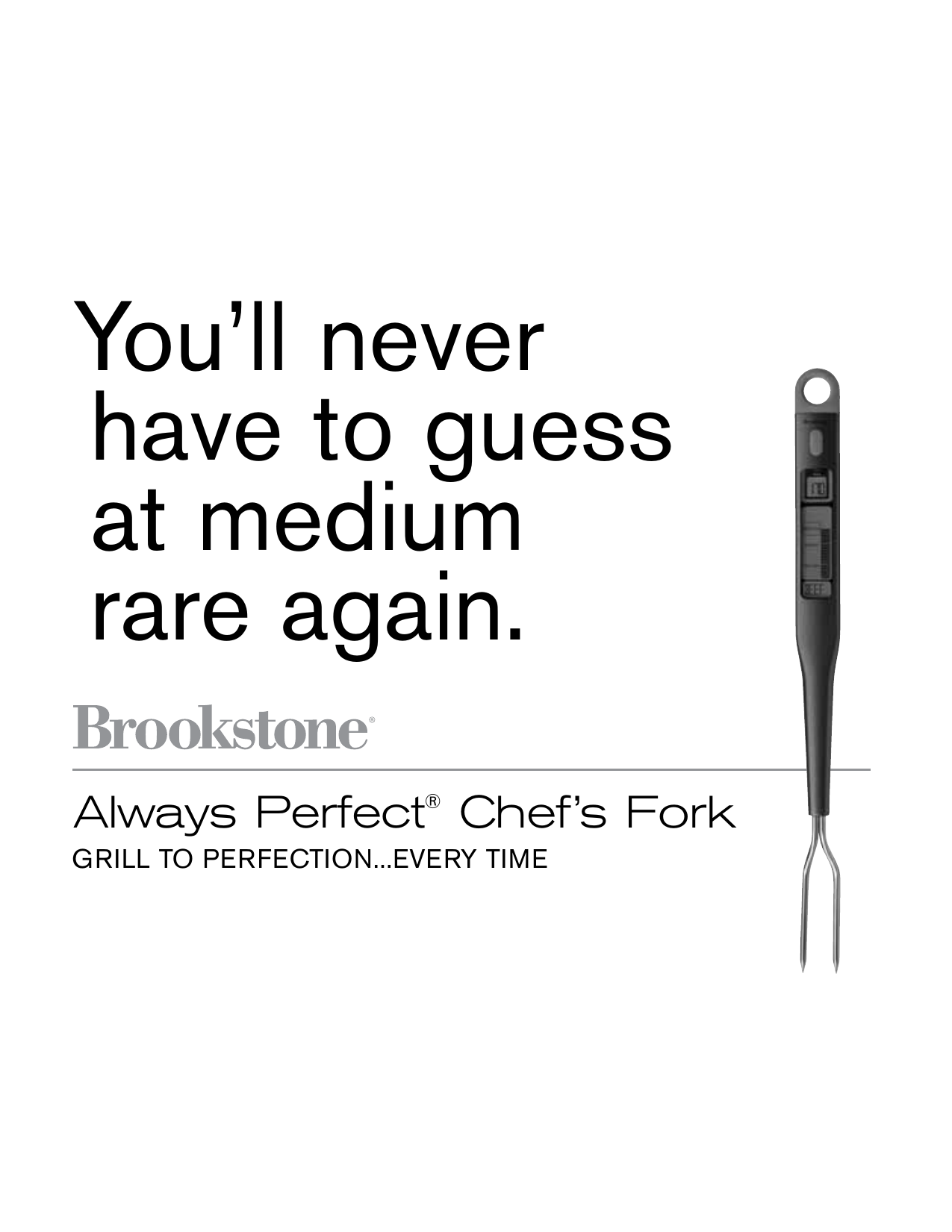 Brookstone Always Perfect Always Perfect Chef s Fork Manual