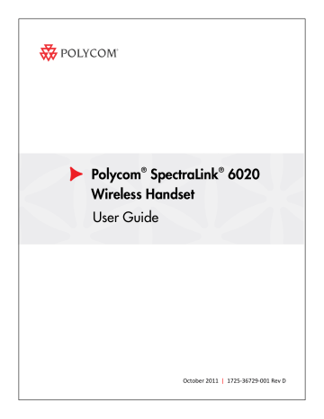 Polycom SpectraLink 1725-36092-001, SpectraLink 6020 User Manual | Manualzz