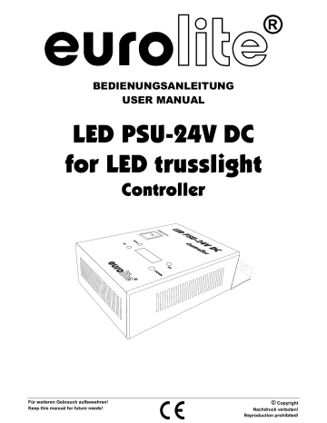 INSTALLATION. EuroLite LED PSU-24V DC, 51915420 | Manualzz