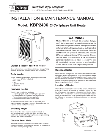 KING KBP2406 Installation &amp; Maintenance Manual | Manualzz