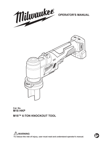 Milwaukee M18 HKP Operator's Manual | Manualzz