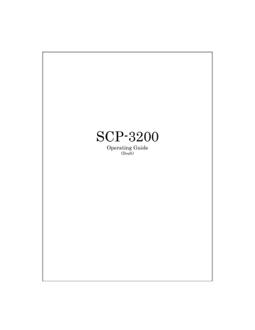 Sanyo SCP-3200 Operating Manual | Manualzz