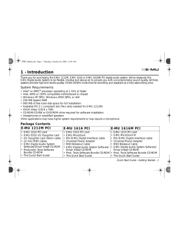 E Mu 1212m 1616m Pci 1616 Pci 1616m クイックスタートガイド Manualzz