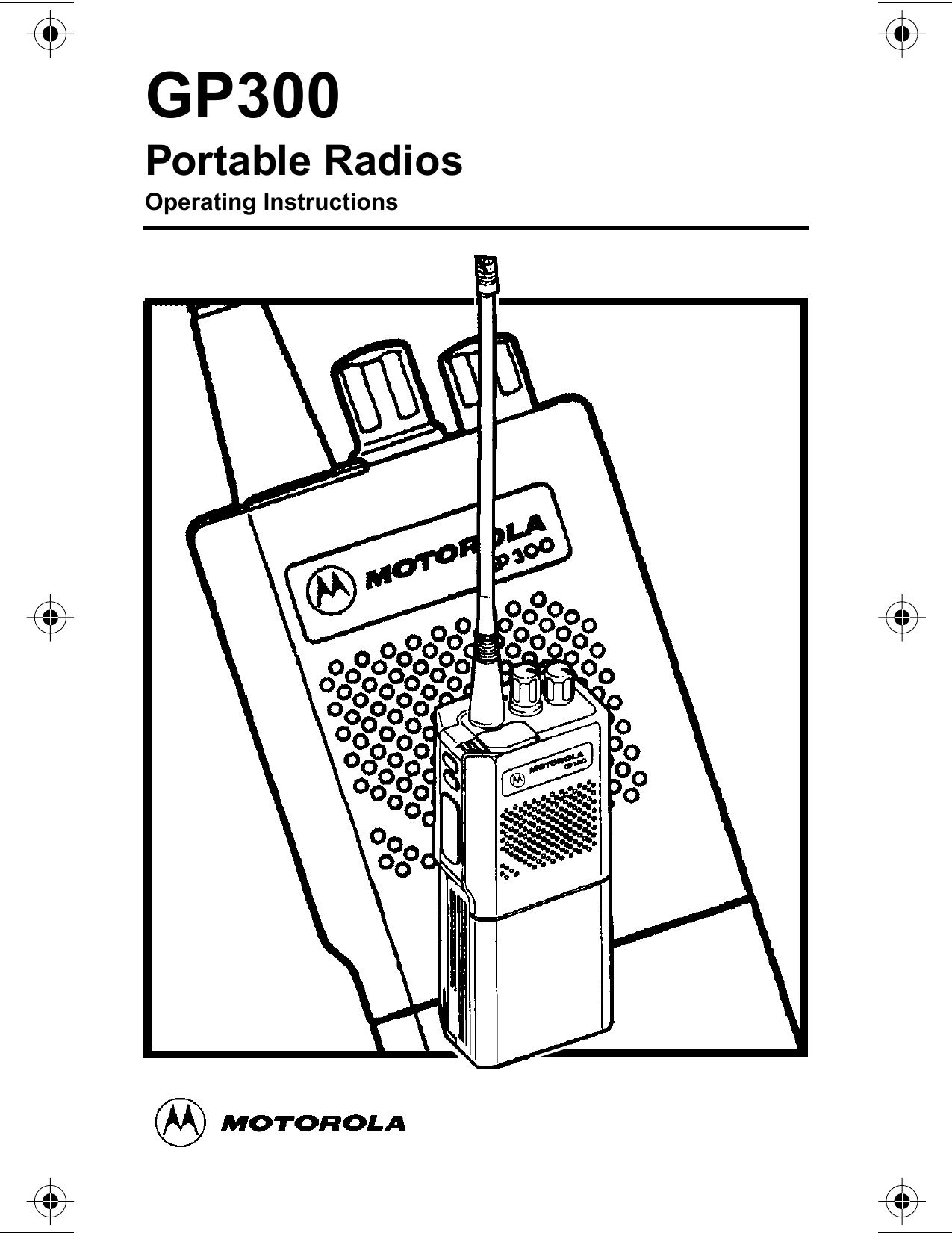 Motorola Radius GP300 Hand Held Portable Radio Operating Manual Free Shipping 