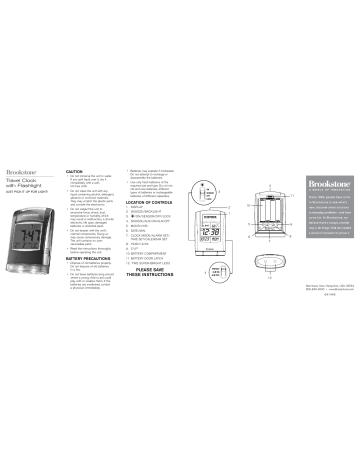 Brookstone Travel Clock with Flashlight User Manual Manualzz