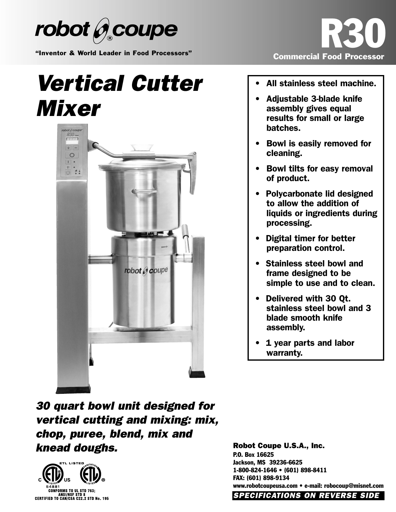 poids léger papa Expressément robot coupe r30 le volume Tempête de