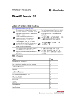 Allen-Bradley Micro800 - User manual, installation Guide | manualzz.com