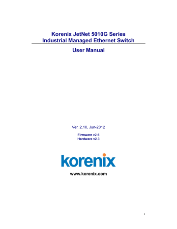 Korenix JetNet 5010G Series User Manual | Manualzz