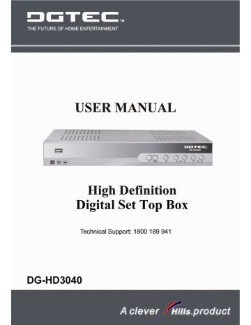 3.7 Delete Recorded Programs. DGTEC DG-HD3040 | Manualzz