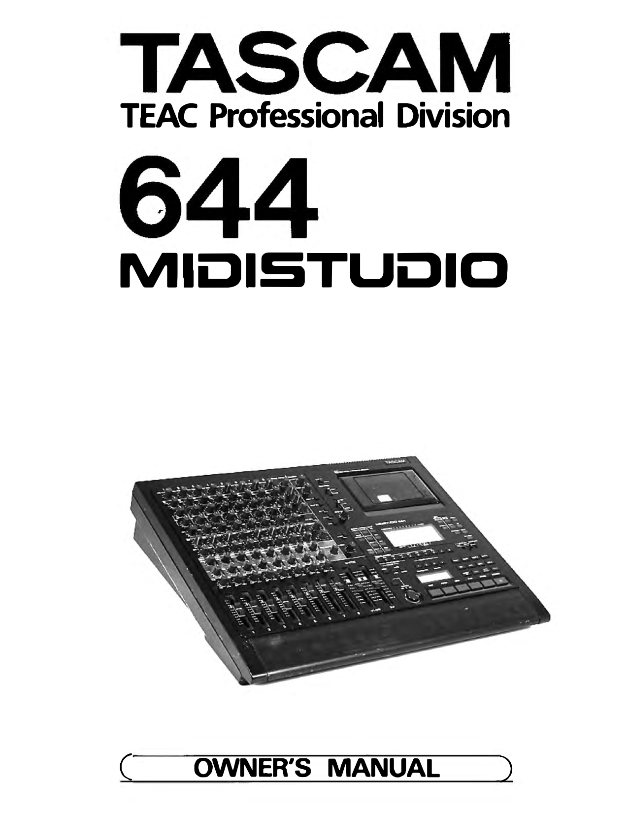 Tascam 644 Midistudio Owner's Manual | Manualzz