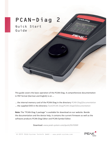 Peak PCAN-Diag 2 Quick Start Manual | Manualzz