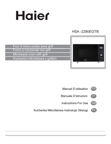 Haier HSA-2280EGTB, HSA-2280ETB Instructions For Use Manual | Manualzz