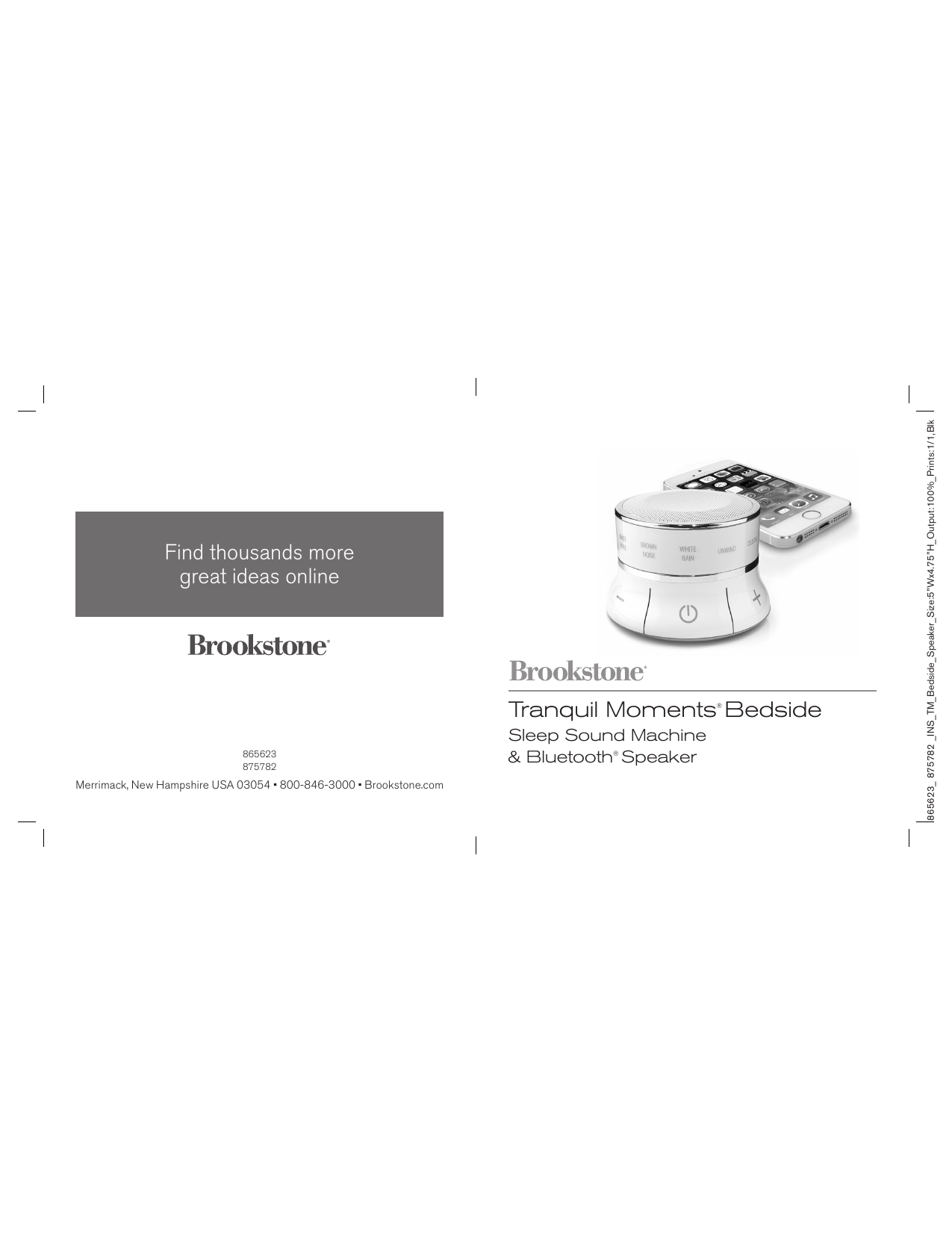 Brookstone TM Bedroom Speaker User Manual Manualzz