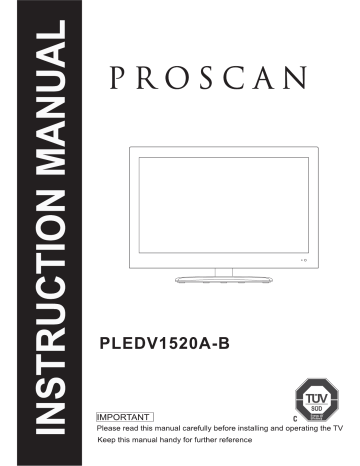 ProScan PLEDV1520A-B Instruction Manual | Manualzz