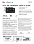 Red Lion PAXICR Panel Meter Product Manual