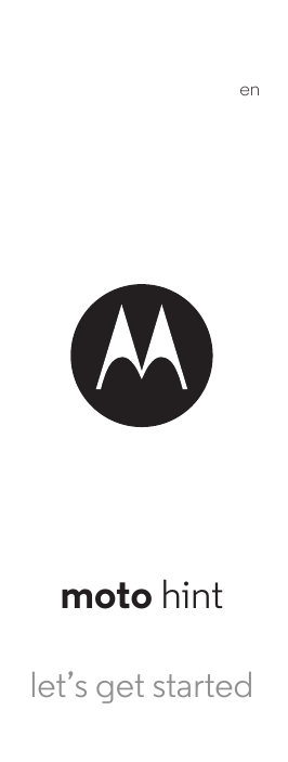 Motorola Moto Hint User manual | Manualzz