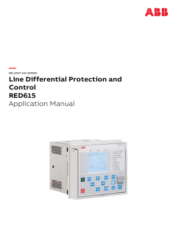 ABB RED615 ANSI, Relion 615 Series Applications Manual | Manualzz