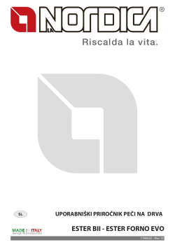La Nordica Ester BII - Navodilo za lastnika | manualzz.com