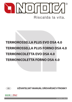 La Nordica Termorossella Plus Evo DSA 4.0 - Owner's manual | manualzz.com