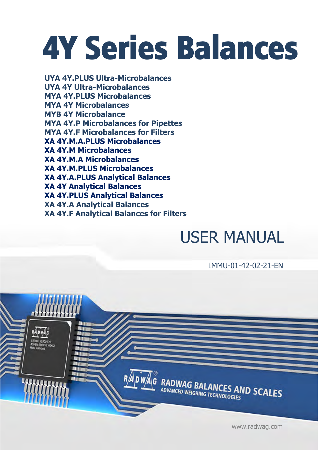Radwag XA 52.4Y PLUS Analytical Balance User Manual | Manualzz