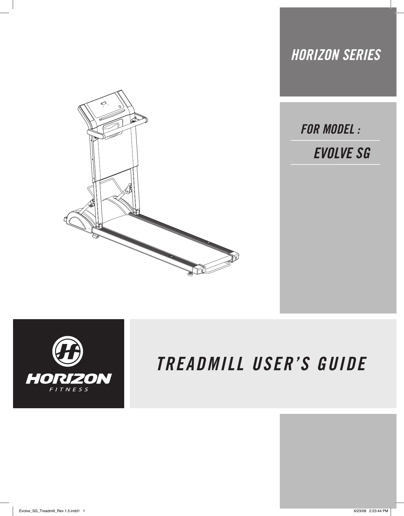 Evolve treadmill 2024 manual