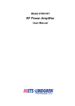 ETS-Lindgren 8100-041 Amplifier User manual