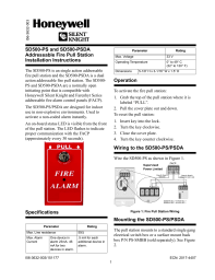 SILENT KNIGHT SD500-PSDA - User manual, Installation instructions, Manual