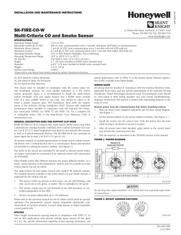 Silent Knight SK-FIRE-CO-W Fire/CO Detector Manual | Manualzz