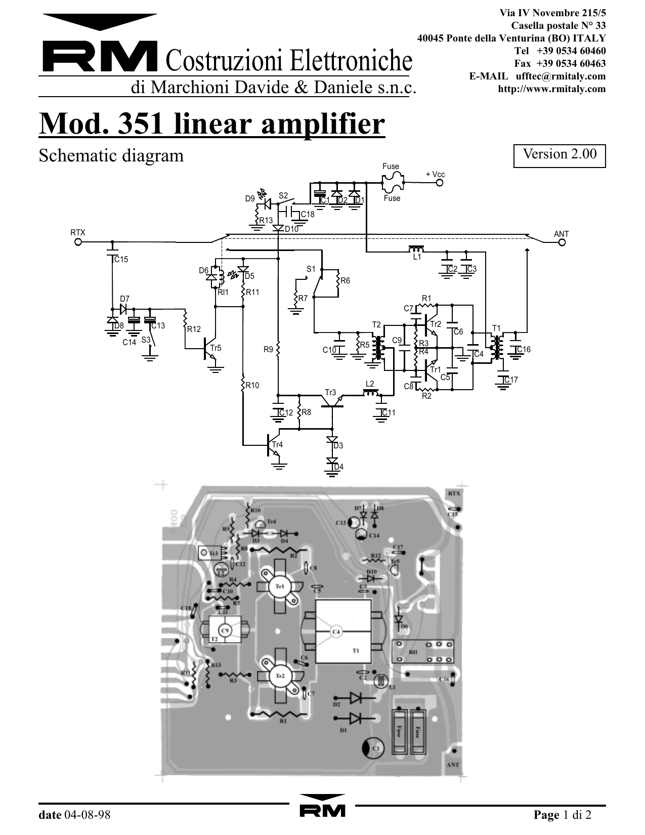 RM KL 351 Schematic Diagram | Manualzz