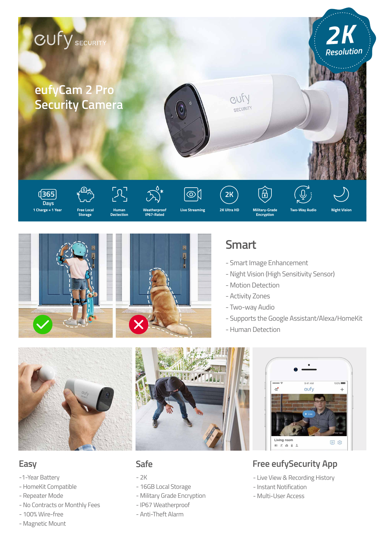 Eufy Cam2 Pro Camera Seule Pack Product Fiche Manualzz