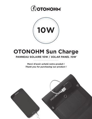 Otonohm Panneau photo solaire 10W Chargeur solaire Owner's Manual | Manualzz