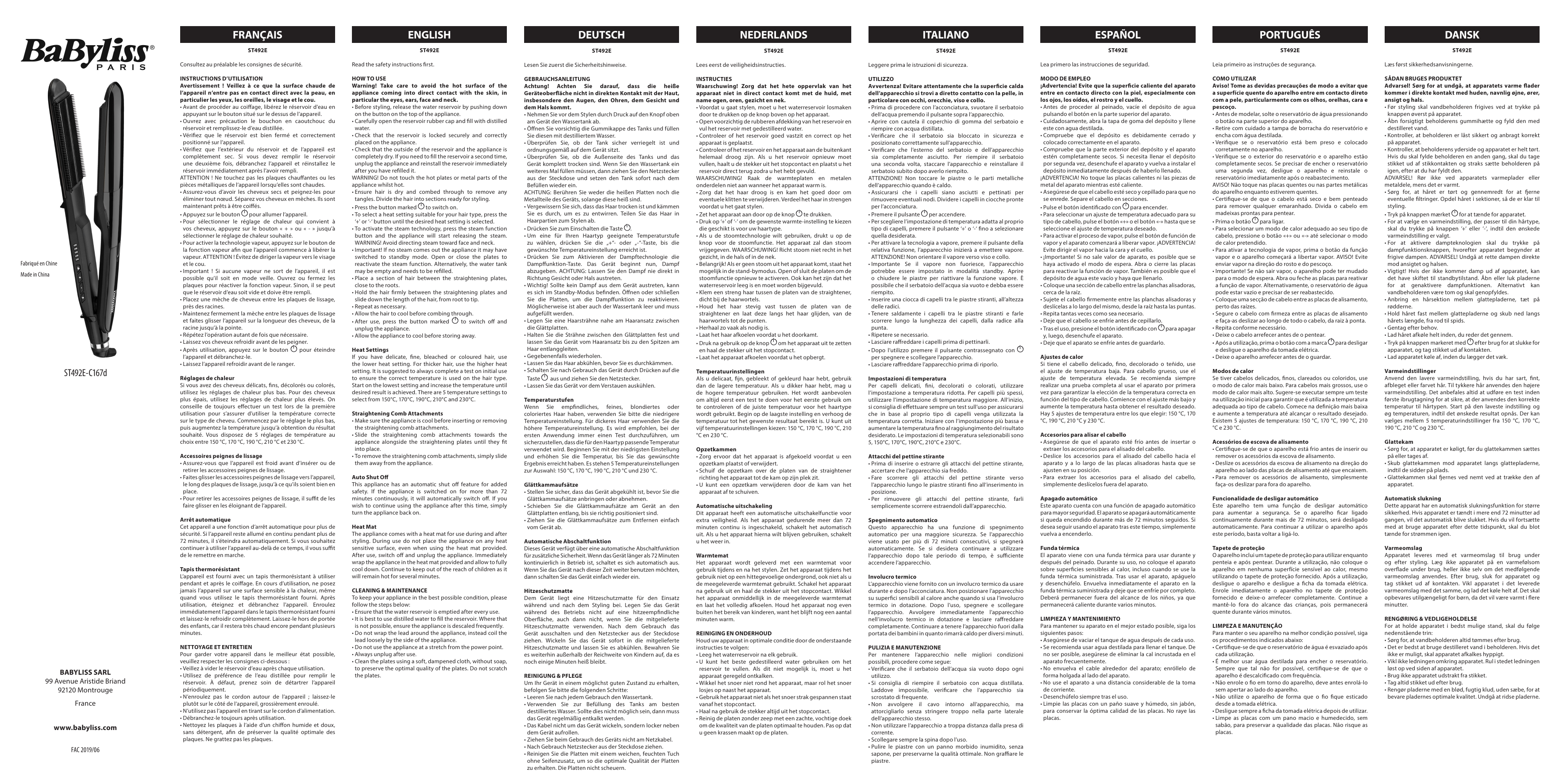 BaByliss ST492E El manual del propietario | Manualzz