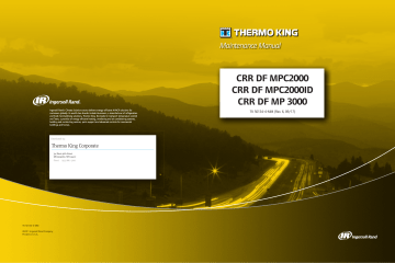 Ingersoll-Rand Thermo KingCRR DF MP3000 Maintenance Manual | Manualzz